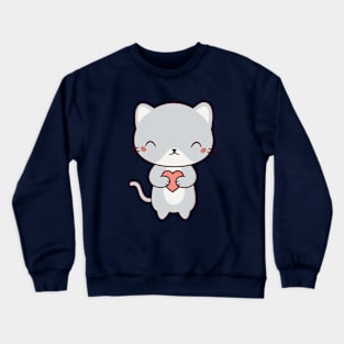 Kawaii Cute Cat Kitten Crewneck Sweatshirt